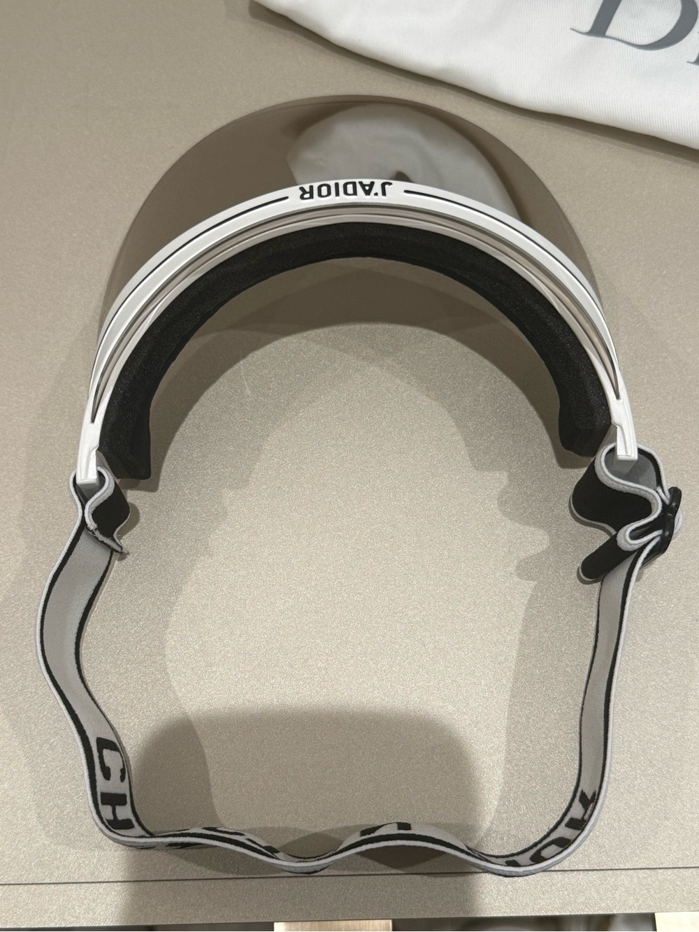 Dior White Visor Sunglasses with Smoke Shield Lens - Picture 4 of 6